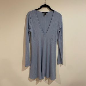 Forever 21 blue v neck dress